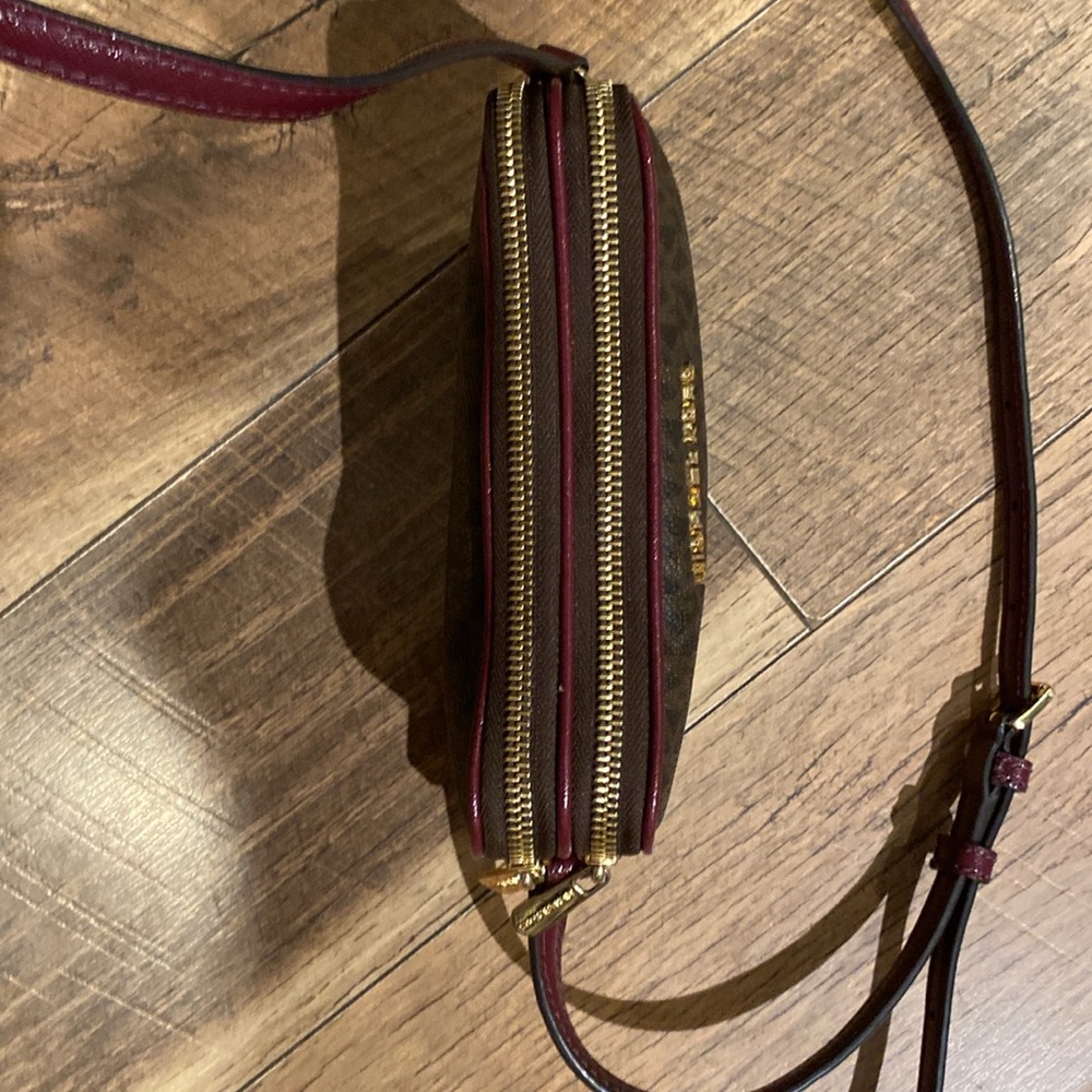 Michael Kors Brown and Burgundy Crossbody Bag - Picture 4 of 10